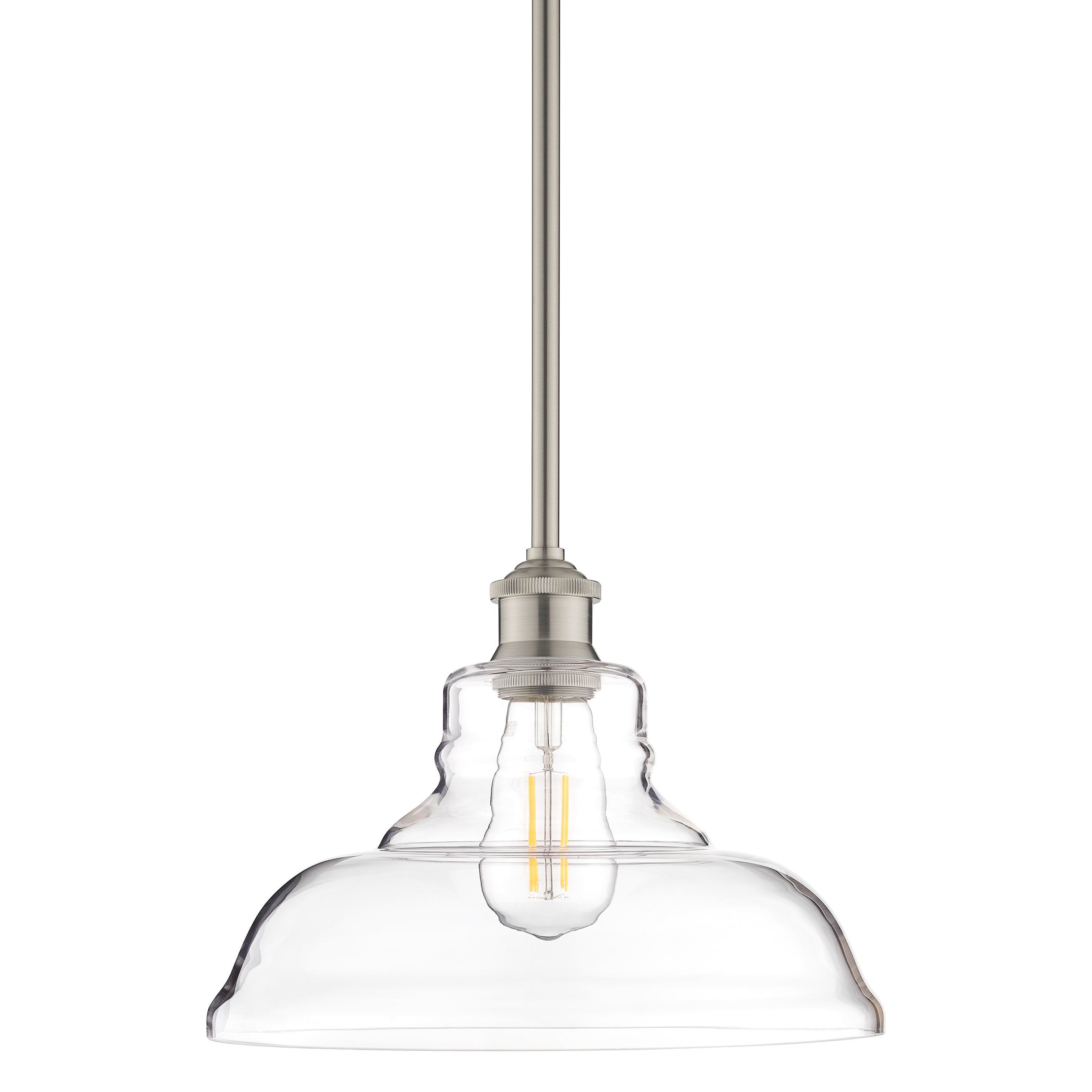 Lucera Industrial Stem Hung Pendant Light, LED bulb included