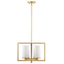 Verona 4 Light Contemporary Pendant - Satin Brass
