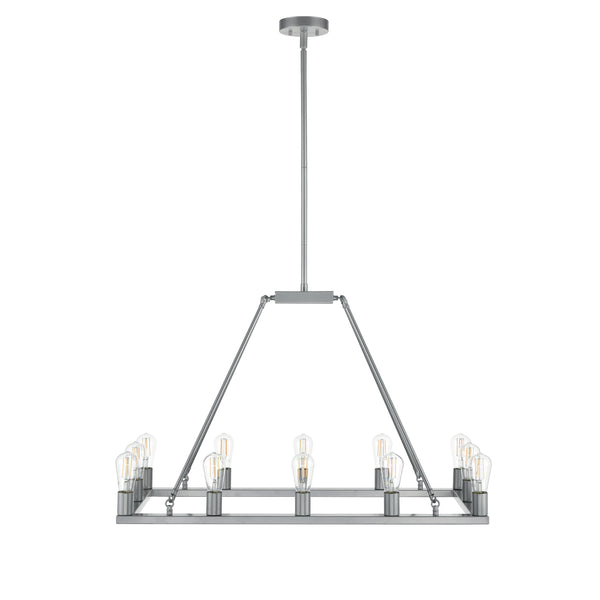 Sonoro Rectangular Chandelier, LED bulbs included