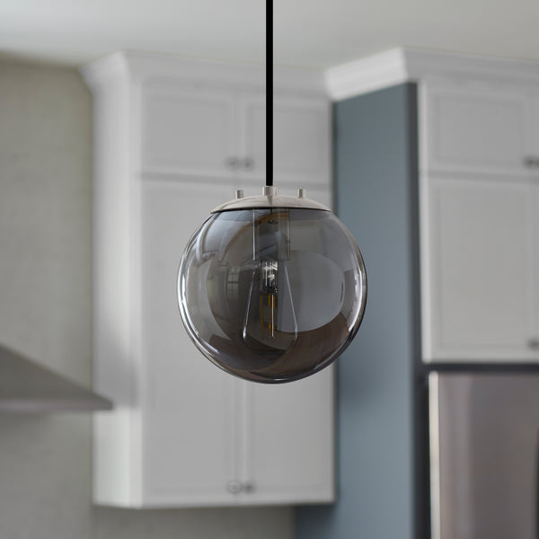 Sferra LED Industrial Kitchen Pendant Light - Smoke Glass