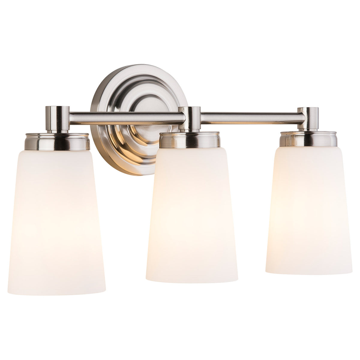Sheffield 3 Light Bathroom Vanity Light w/Frosted Glass &amp; Linea ...