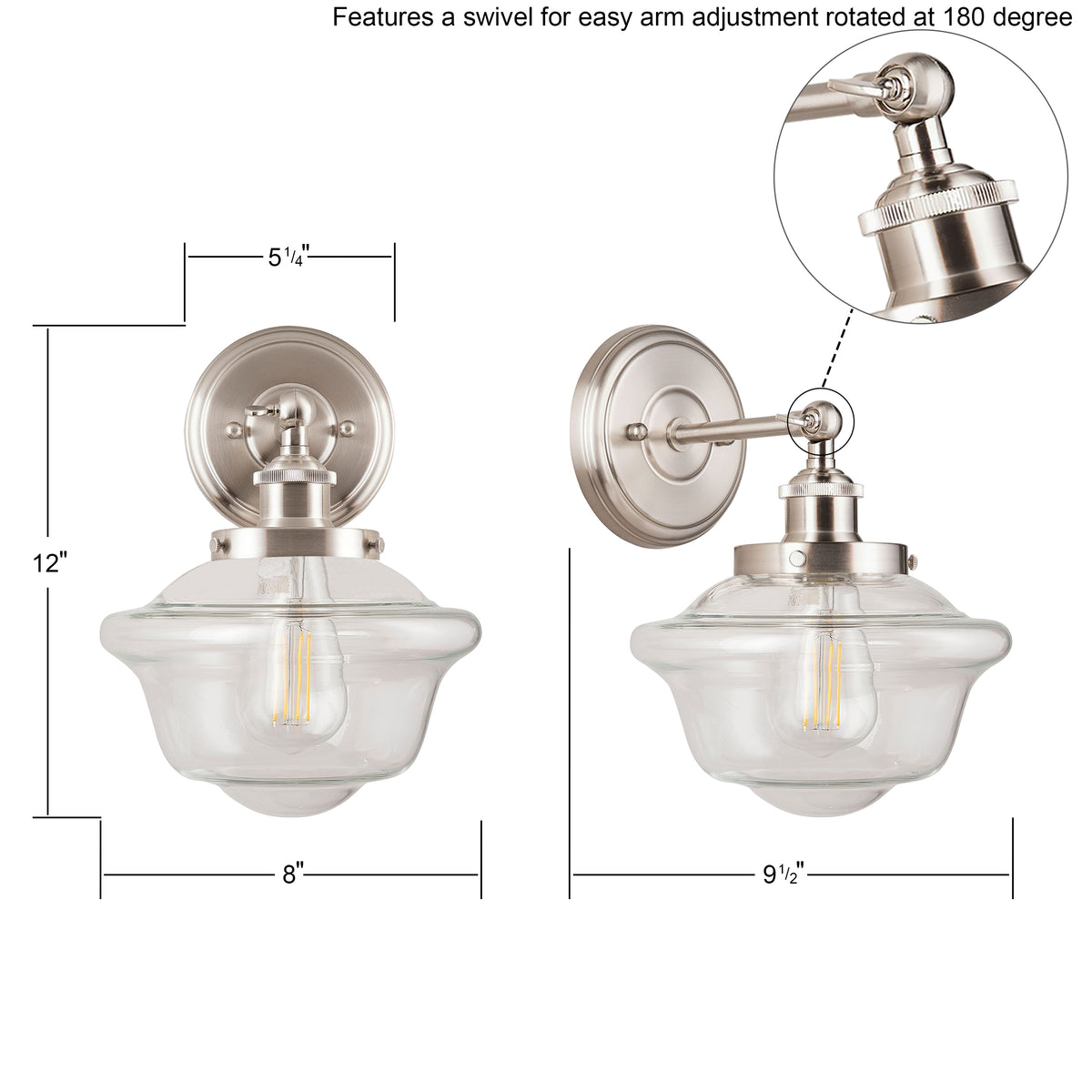 Lavagna Industrial Light Bathroom Vanity Light w/Clear Glass, LED bu  Linea Lighting Modern and Affordable Residential Lighting