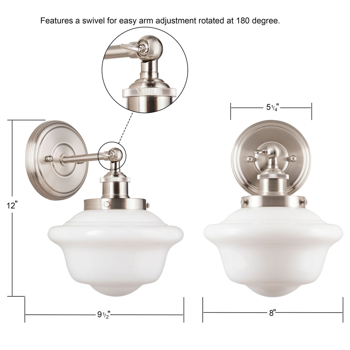 Lavagna Industrial Light Bathroom Vanity Light w/Milk Glass Linea  Lighting Modern and Affordable Residential Lighting