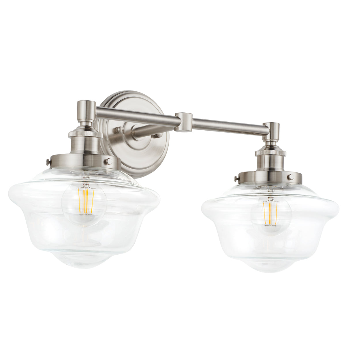 Lavagna Industrial Light Bathroom Vanity Light w/Clear Glass, LED bulb  included