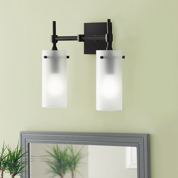 Effimero 2 Light Wall Sconce, Frosted Glass