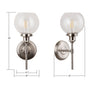 Primo Industrial Wall Sconce w/Glass Shade