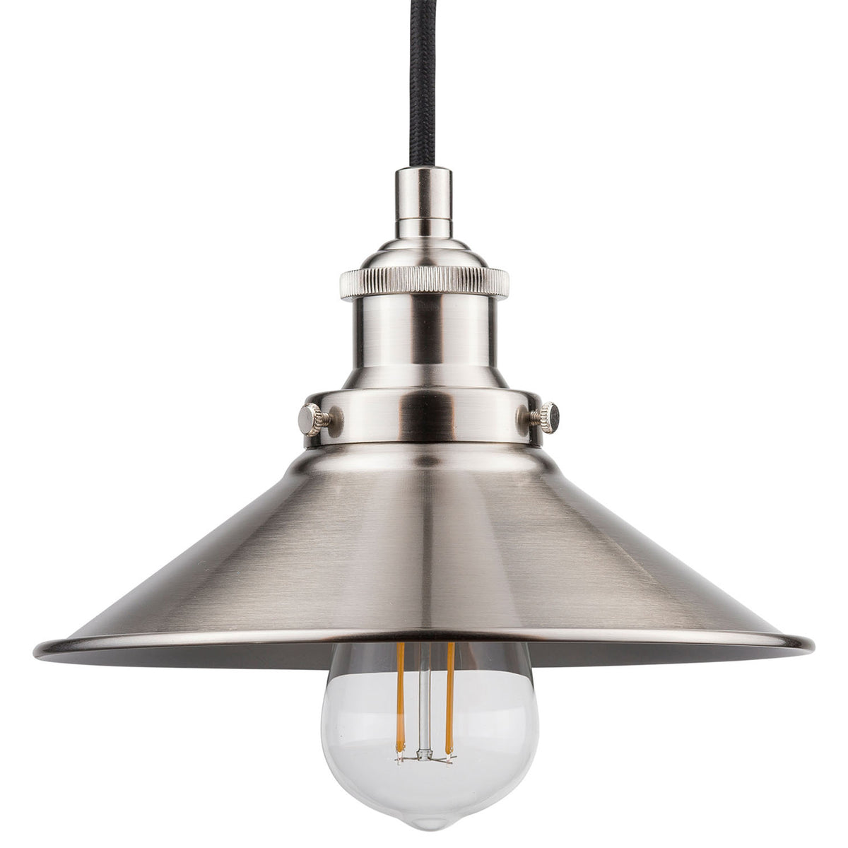 Andante Industrial Factory Pendant Light w/Metal Shade, LED bulb inclu Linea  Lighting Modern and Affordable Residential Lighting