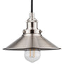 Andante Industrial Factory Pendant Light w/Metal Shade, LED bulb included