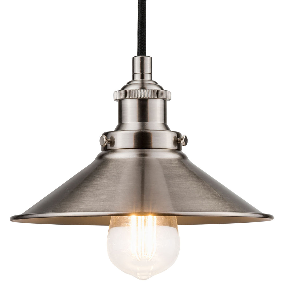 Andante Industrial Factory Pendant Light w/Metal Shade, LED bulb inclu Linea  Lighting Modern and Affordable Residential Lighting