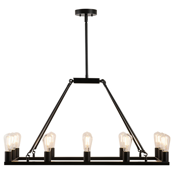 Sonoro Rectangular Chandelier, LED bulbs included