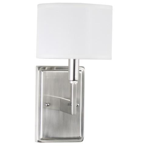 Allegro Wall Sconce w/ White Linen Shade