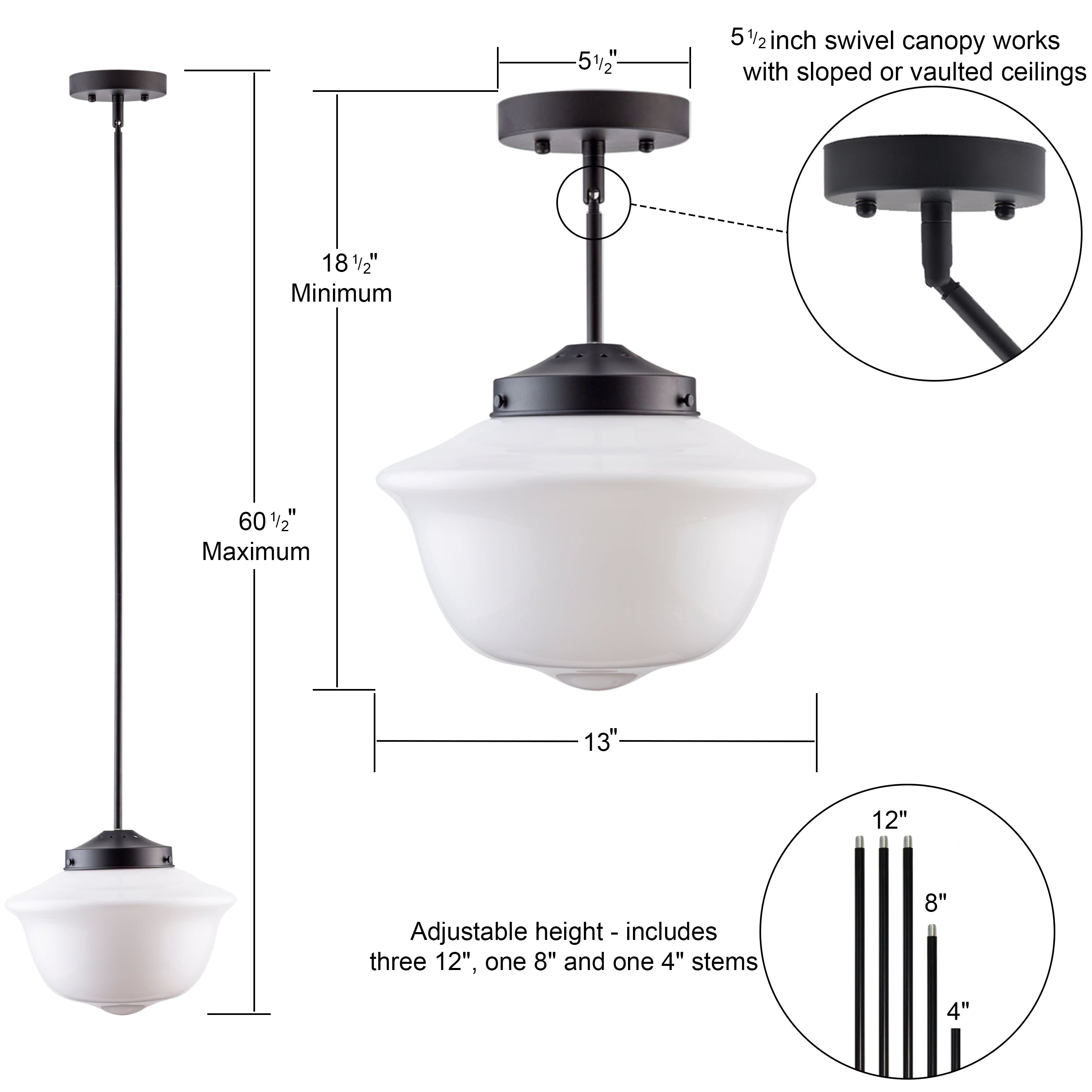 Schoolhouse Style Pendant Lighting | Shelly Lighting
