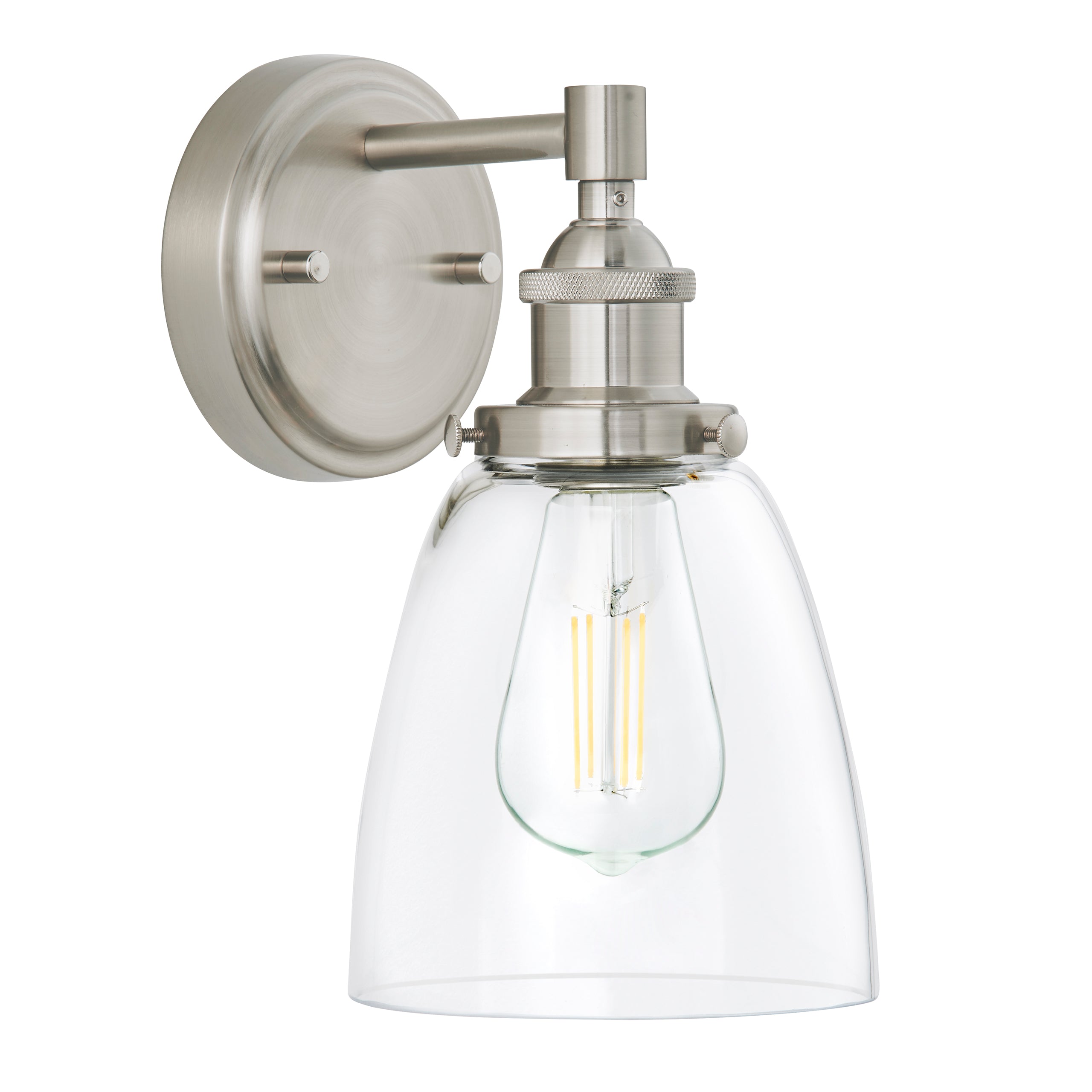 Fiorentino Industrial Wall Sconce Glass, LED bulb included | Linea Lighting Modern and Affordable Residential Lighting