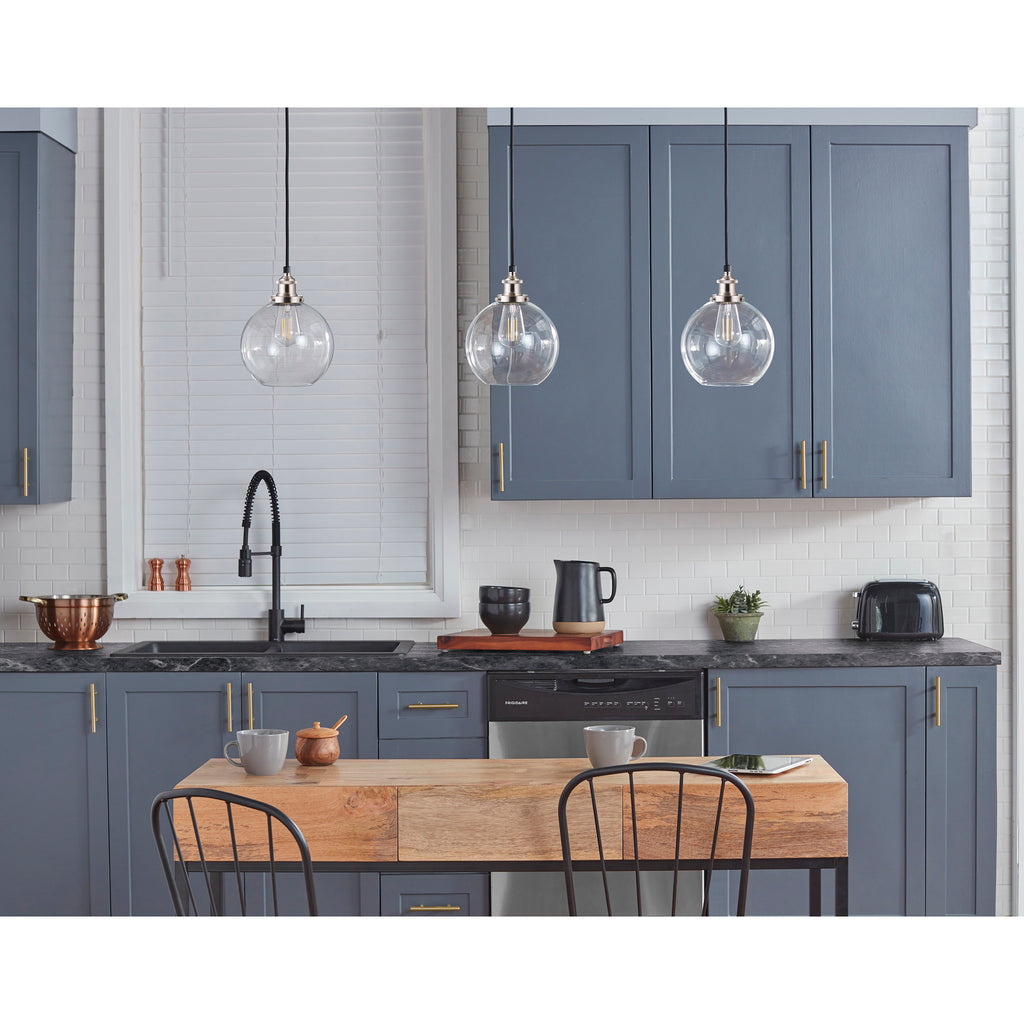 Primo Industrial Factory Pendant Light w/Glass Shade, LED bulb include ...
