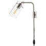 Gemma Industrial Plug-in Wall Lamp w/Glass Shade, LED bulb included