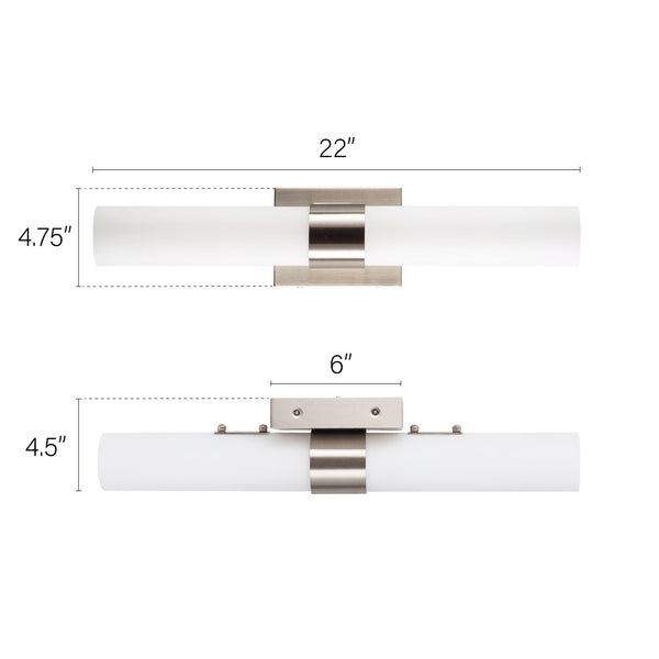 Perpetua 22 inch LED Bathroom Vanity Light, Integrated LED Light Strip, Linea Lighting