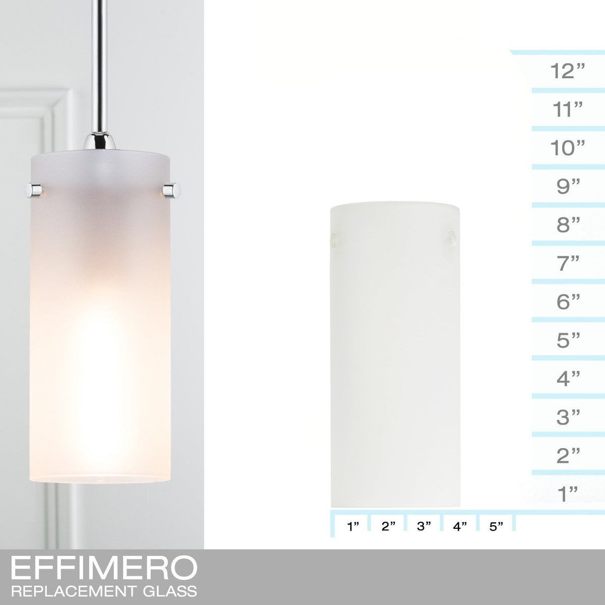 Effimero Small Frosted REPLACEMENT GLASS & Linea Lighting Modern and Affordable Residential