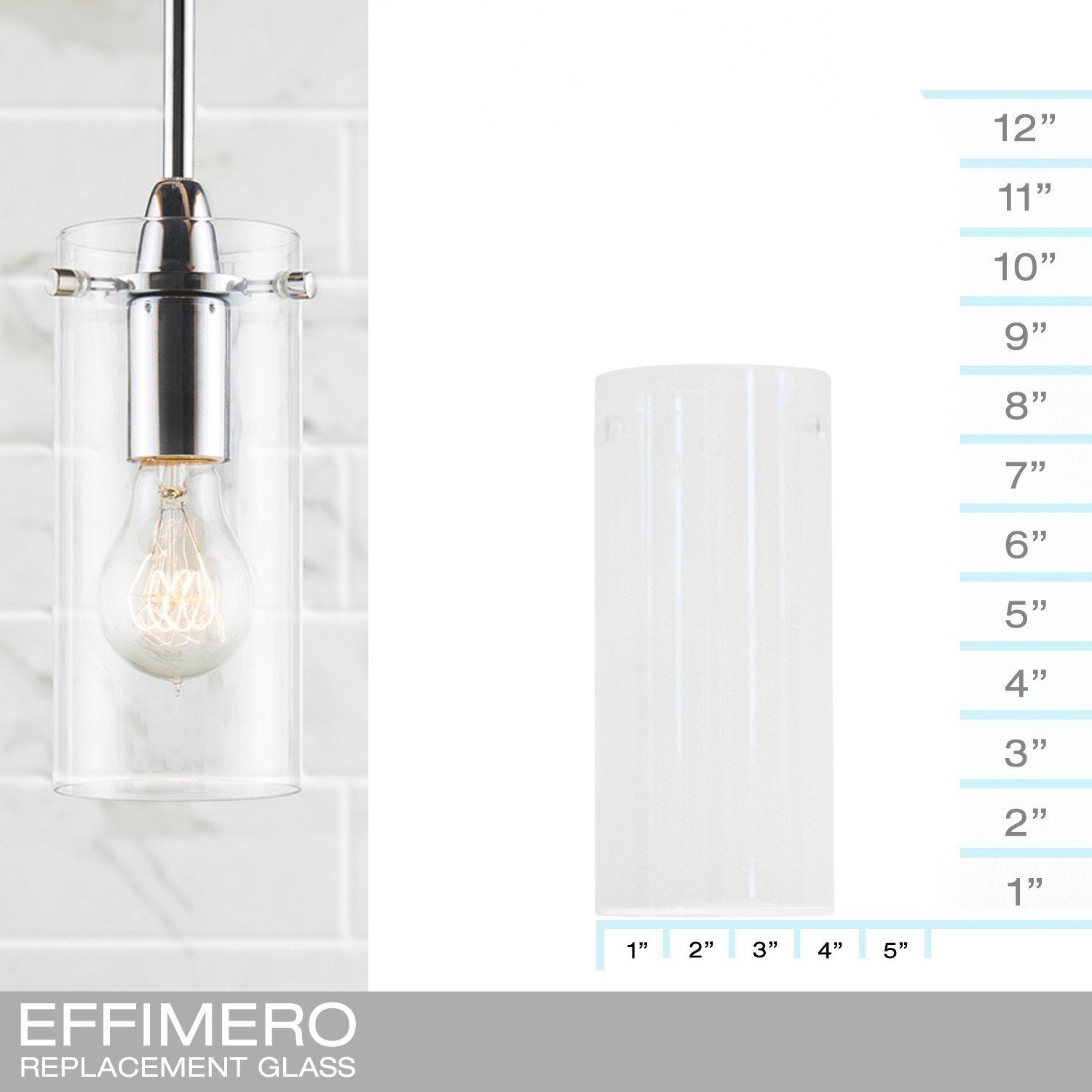 Effimero Small Clear - REPLACEMENT GLASS
