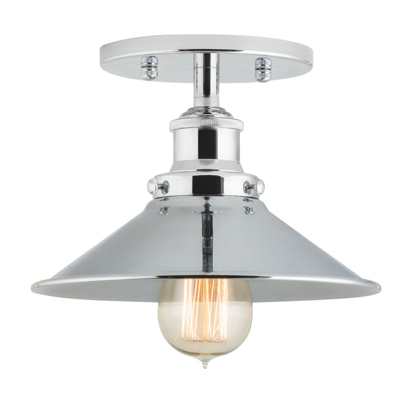 Andante Industrial Semi Flush Mount Ceiling Light, LED bulb included