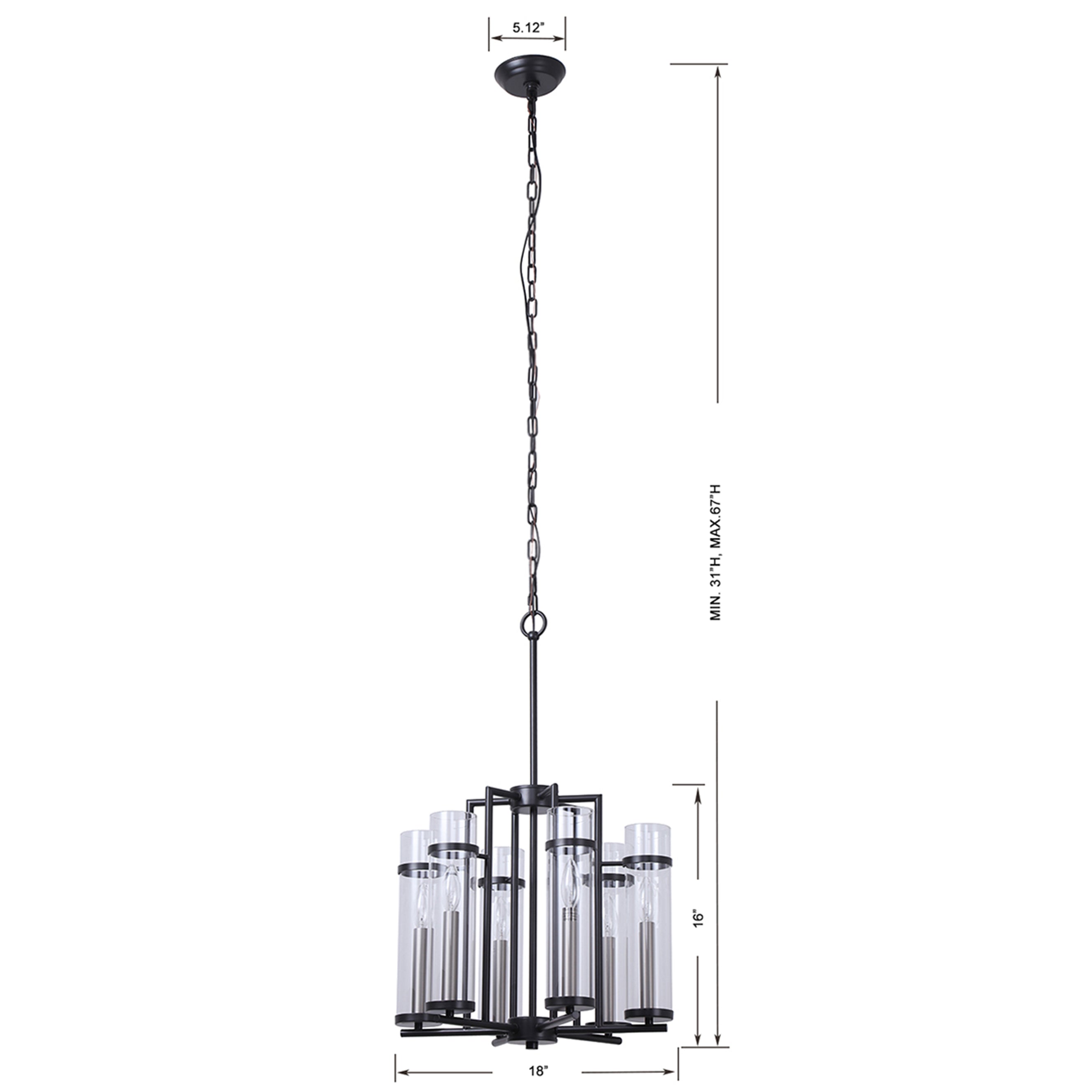 Chiara Cylinder Dining Room, Foyer, Living Room Chandelier | Linea