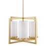 Verona 4 Light Contemporary Pendant - Satin Brass