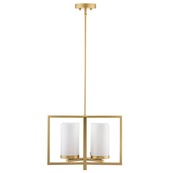 Verona 4 Light Contemporary Pendant - Satin Brass