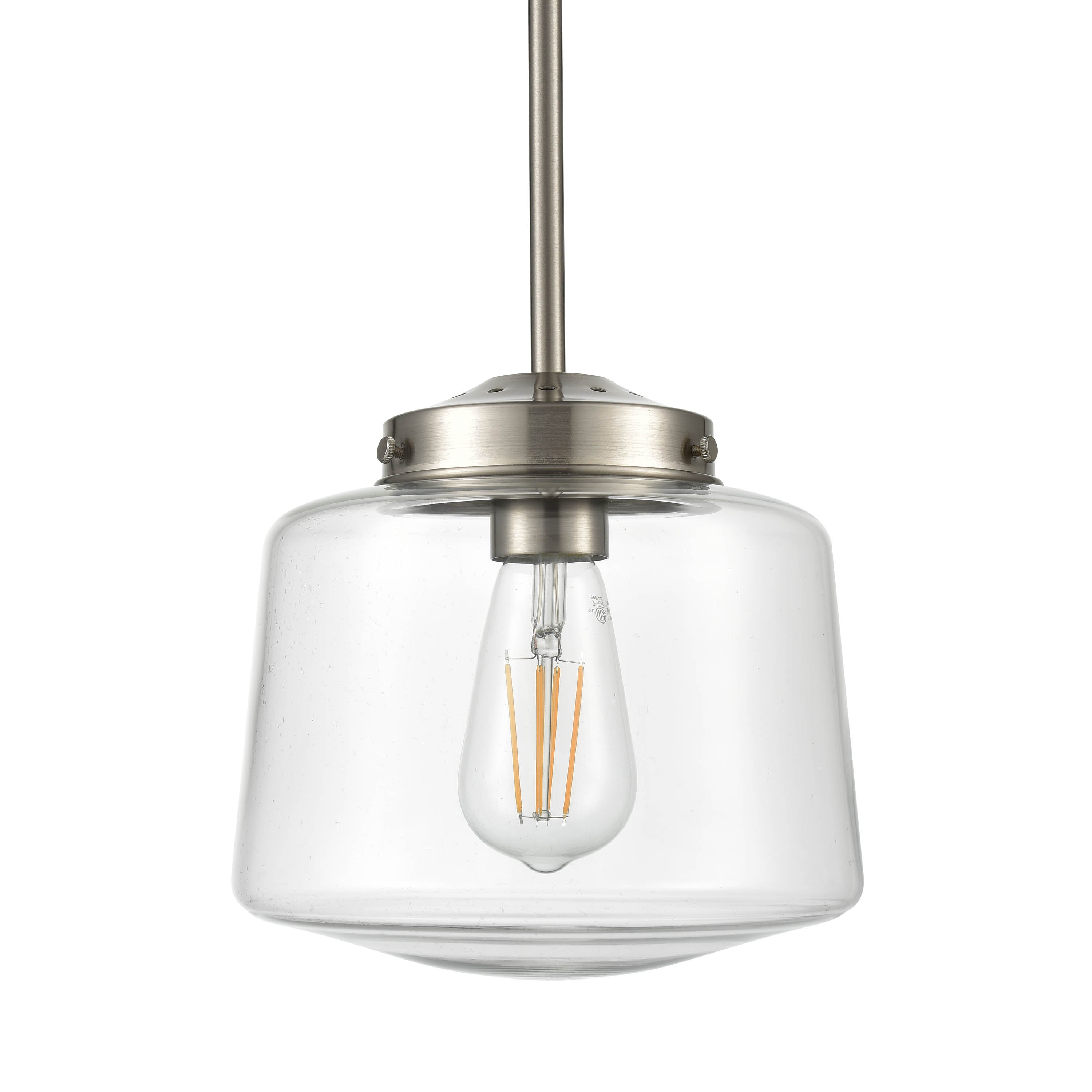 Scolare Vintage Pendant Light Black Kitchen Island Light with LED Bulb LL-P274-BLK - 1
