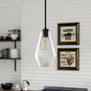 Giada Modern Hanging Pendant Light with Long Clear Glass Shade