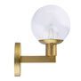 Sferra Industrial Wall Sconce w/ Clear Glass Globe, LED bulb included