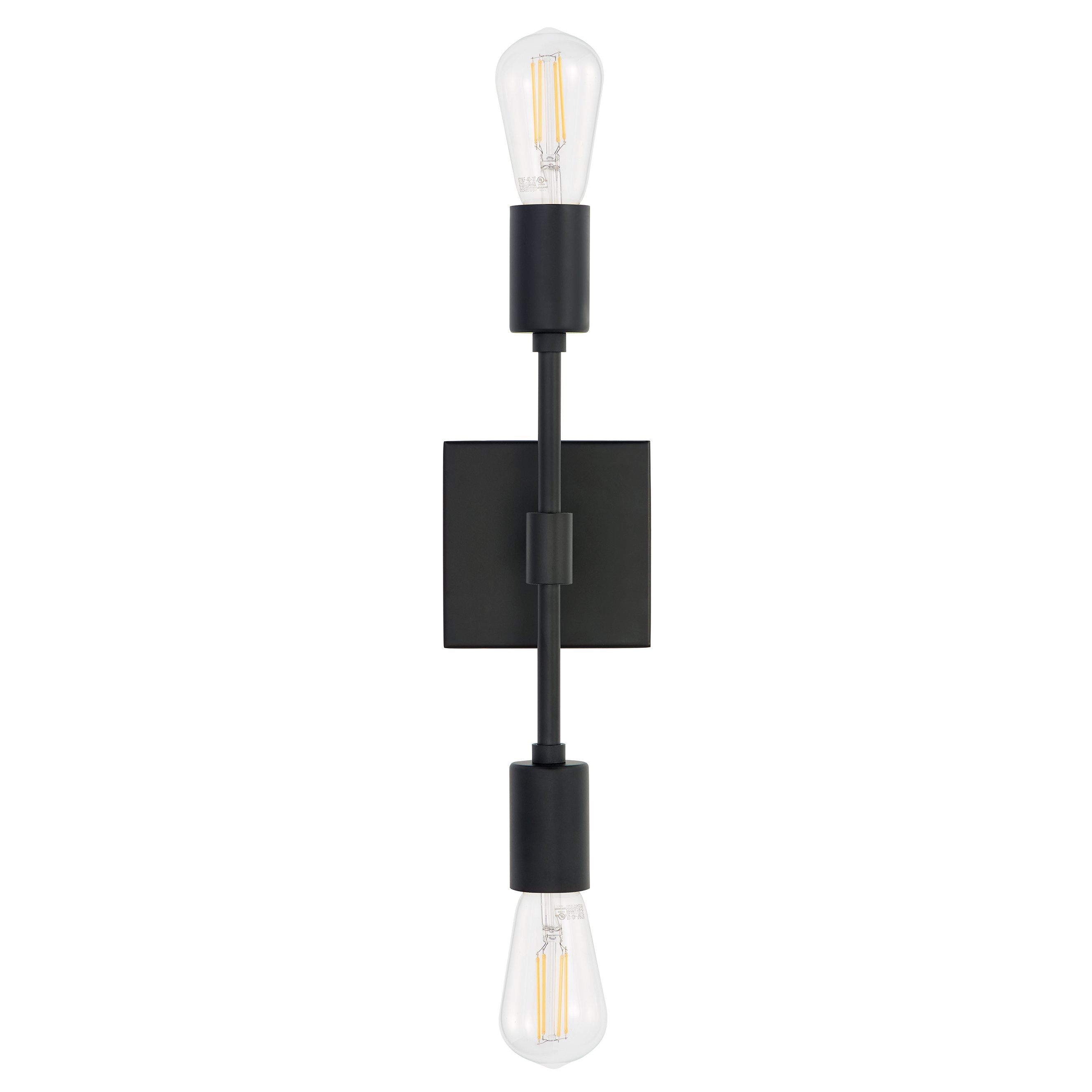 ETELI Wall Sconces Set Of 2 – Plug-In Farmhouse Black Wall Lights With Switch Button For Bedroom, Living Room, Bathroom, Kitchen