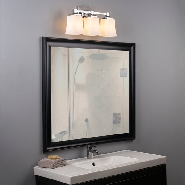 Brighton 3 Light Bathroom Vanity Light w/Frosted Glass