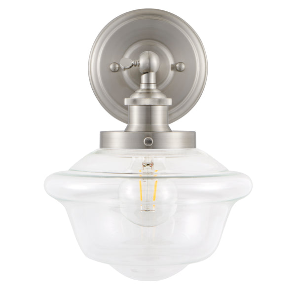 Lavagna Industrial 1 Light Bathroom Vanity Light w/Clear Glass, LED bulb included