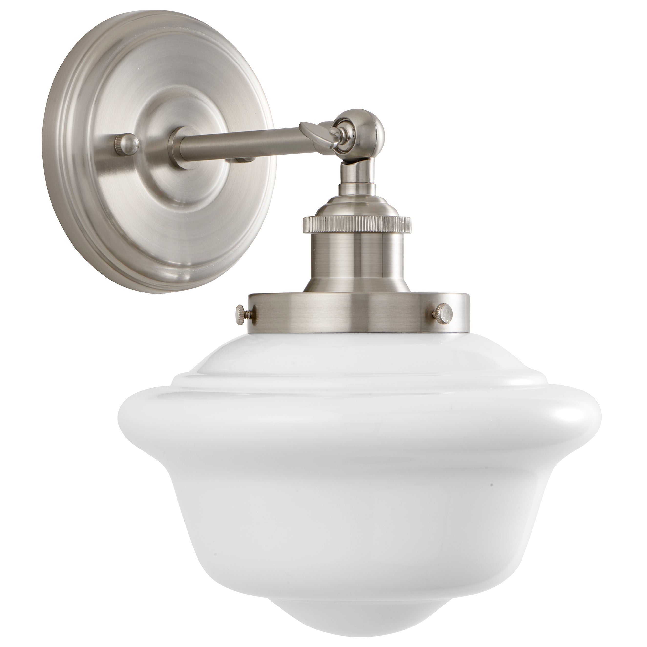 Lavagna Industrial Light Bathroom Vanity Light w/Milk Glass Linea  Lighting Modern and Affordable Residential Lighting
