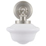 Lavagna Industrial 1 Light Bathroom Vanity Light w/Milk Glass