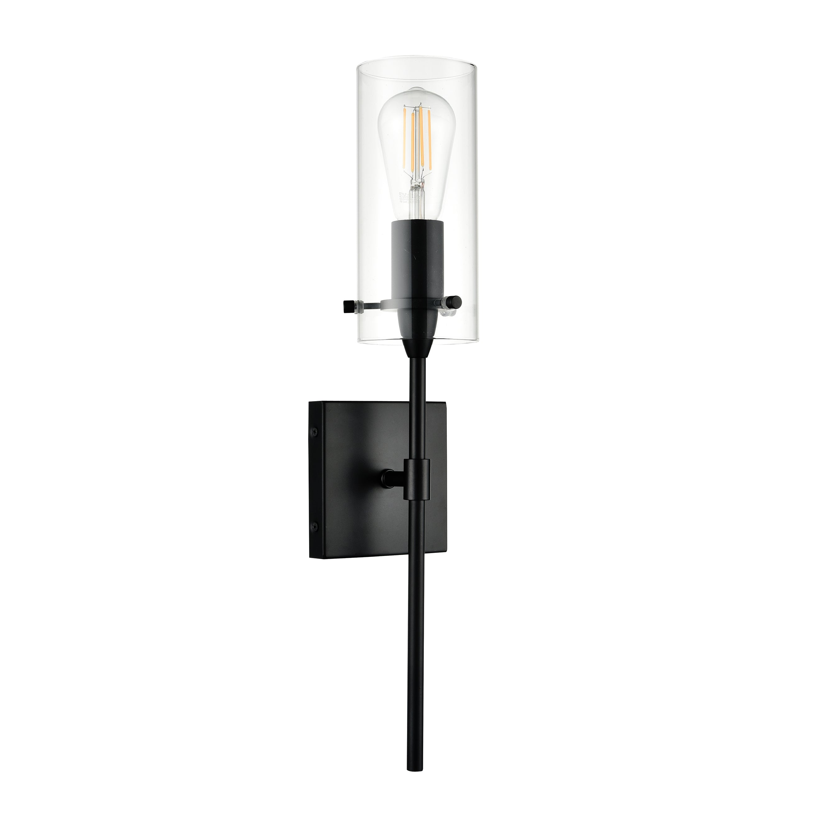 Effimero Wall Light w/ Clear Cylinder Shade