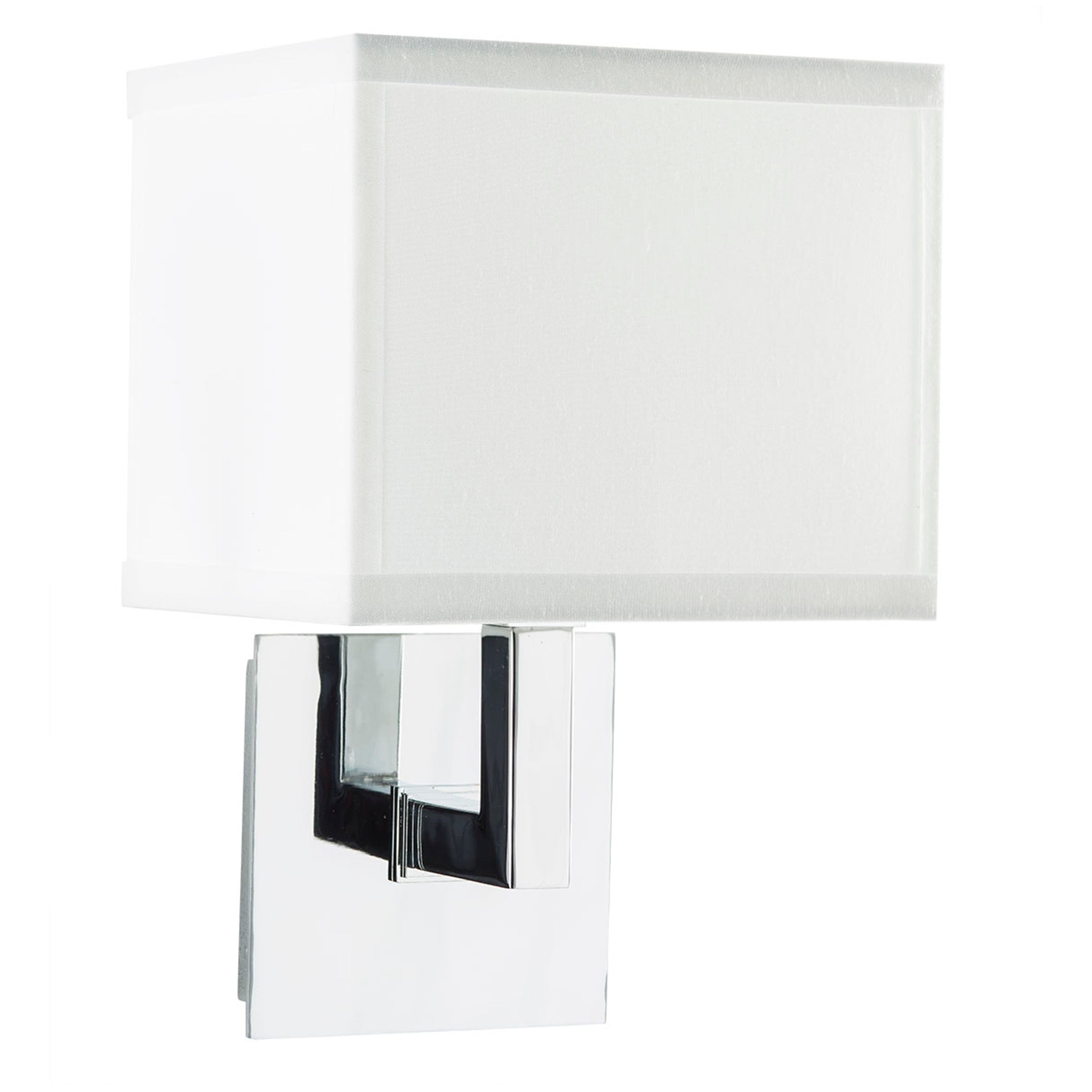 Sofia 1 Light Wall Sconce w/ White Fabric Shade