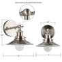 Andante Industrial Wall Sconce w/Metal Shade, LED bulb included