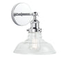 Lucera Industrial Wall Sconce w/Glass Shade, LED bulb included