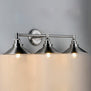 Andante Industrial 3 Light Wall Sconce w/Metal Shades, LED bulbs included