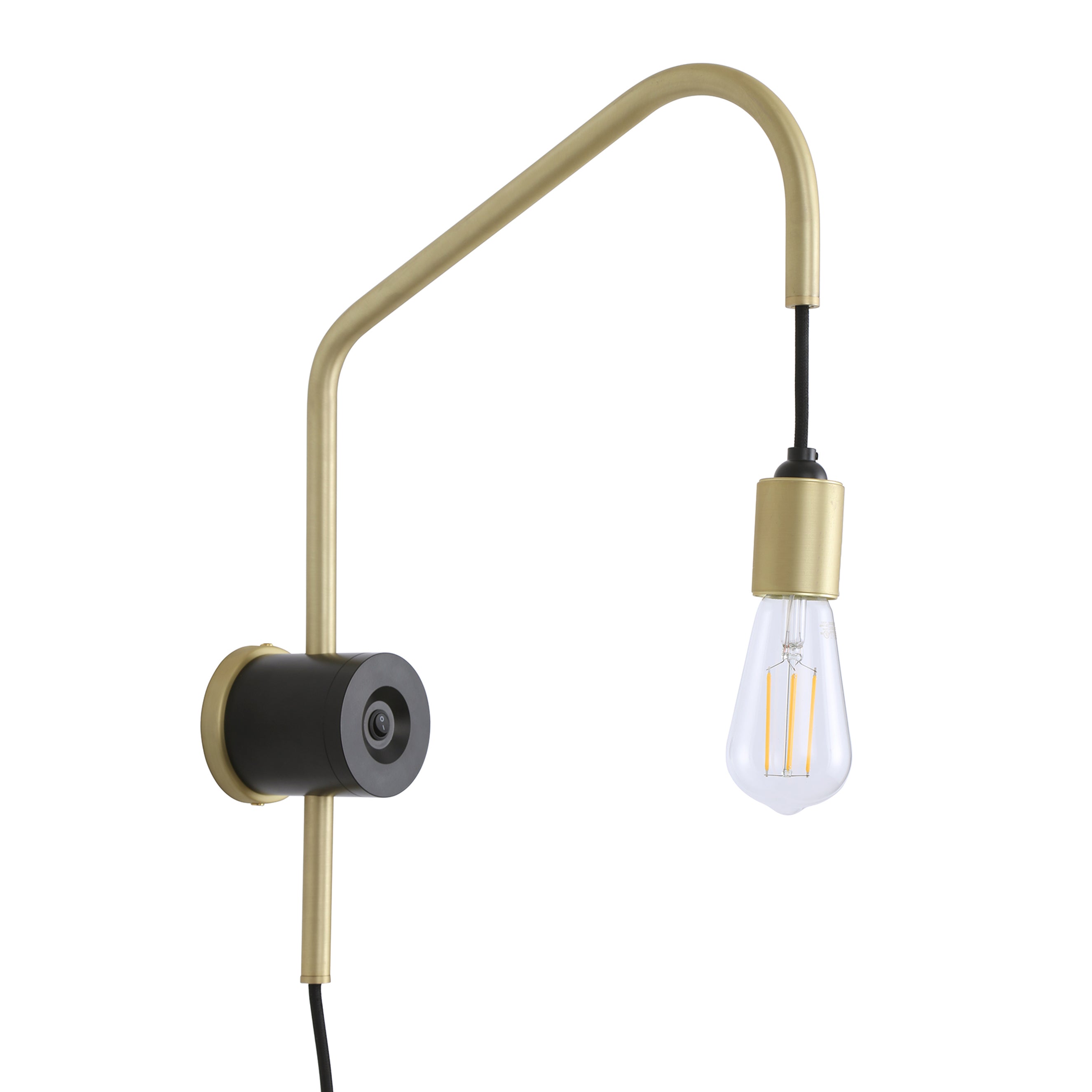 Arioso Exposed Bulb Plug-in Wall Lamp, LED bulb included Linea Lighting  Modern and Affordable Residential Lighting