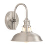 Brushed nickel wall sconce perfect for the bathroom
